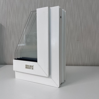 GKBM série 80 UPVC extrudido janelas deslizantes brancos perfis interiores e exteriores